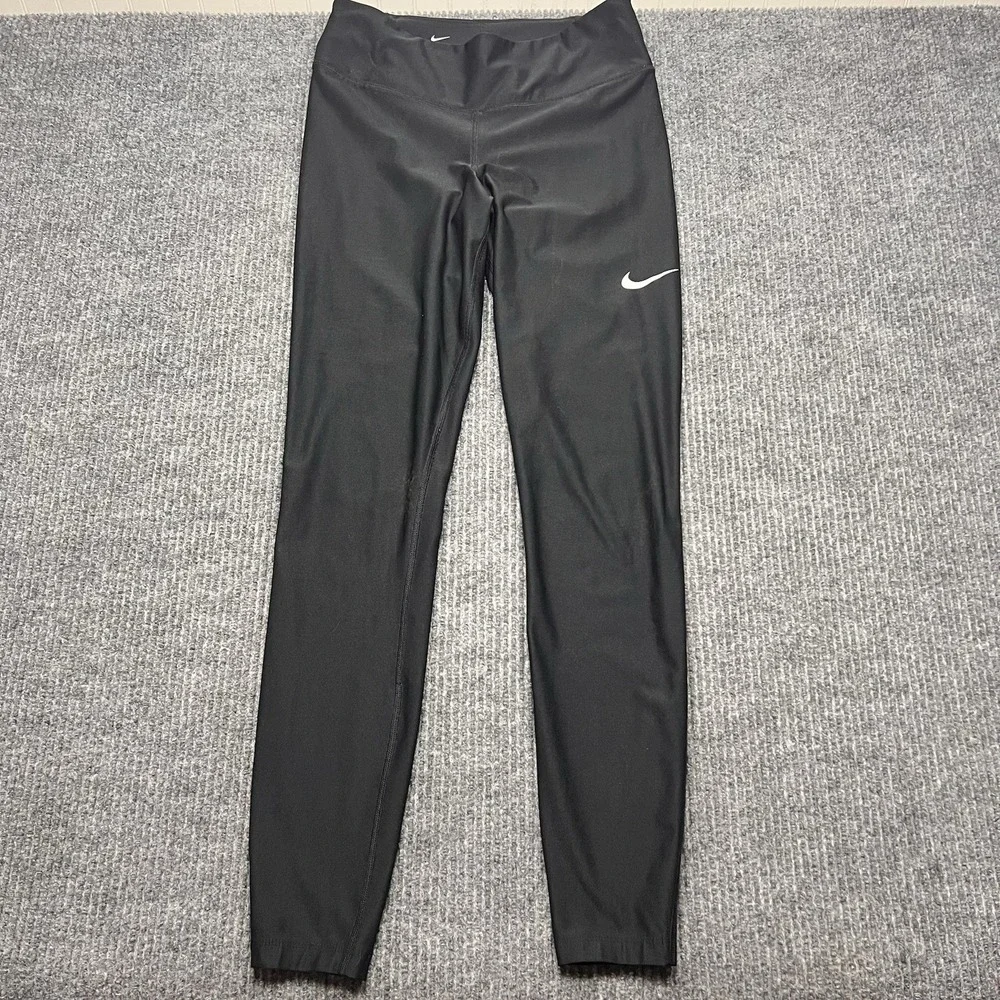 Nike Dri-fit High Rise Ankle Leggings Women's Small Yoga Running Pants‎ Black